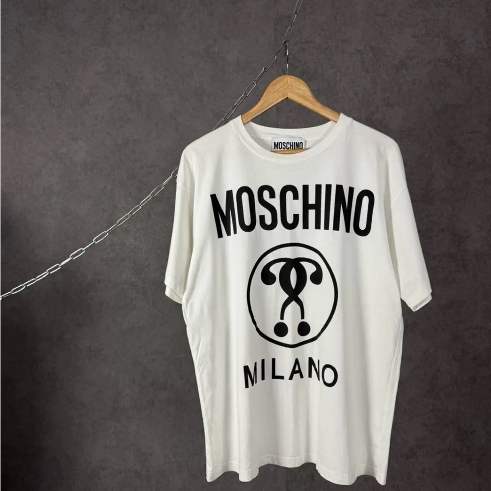 Moschino White Graphic T-Shirt for Men